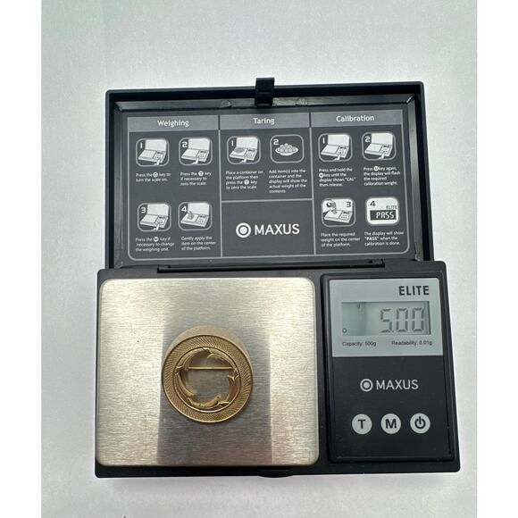 Vintage MCM Abstract Brooch Gold Tone Cross Hatch Texture c. 1960s - Picture 5 of 6